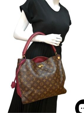 Louis Vuitton Monogram Shoulder Bag with Pink Trim